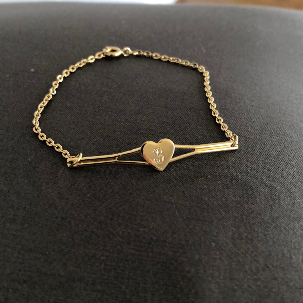 Engraved “B” bracelet. Letter B